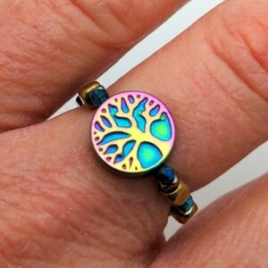 Colorful Tree of Life Ring